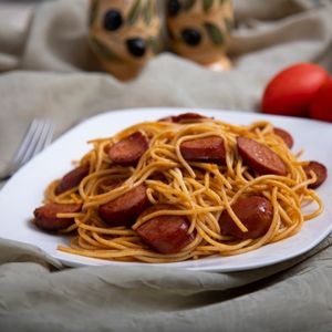 Haitian Style Spaghetti with sausage