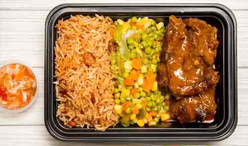 haitian food - Stew goat bowl