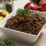 Haitian black rice (diri djondjon) — Caribbean food at AbondiZ in Chelsea, MA
